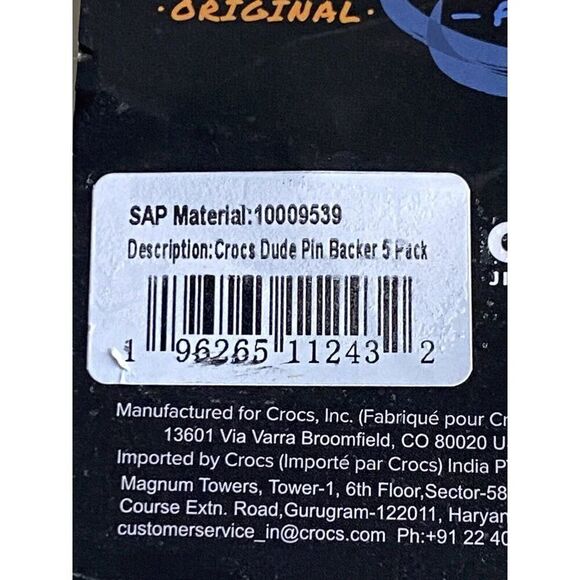 5 Pack Crocs Jibbitz Dude Pin Backer Alien Dominoes Peace Pizza Slice NEW - Picture 11 of 12
